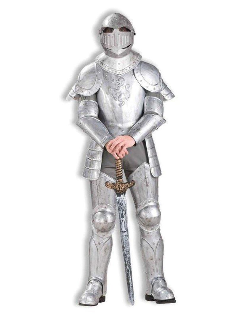 Rubies Knight in Shining Armour Costume for Adults, Men's Standard Silver
